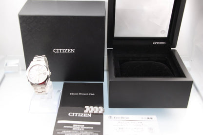 Used The CITIZEN AQ4100-57B High-Accuracy Eco-Drive Titanium Silver Dial w/B&P - RYBrandshop