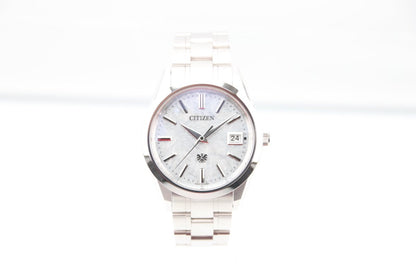 Used The CITIZEN AQ4100-57B High-Accuracy Eco-Drive Titanium Silver Dial w/B&P - RYBrandshop