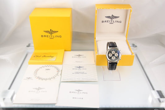 Used BREITLING Navitimer 1461 Semi - Perpetual Calendar Blue Dial A38022 - RYBrandshop