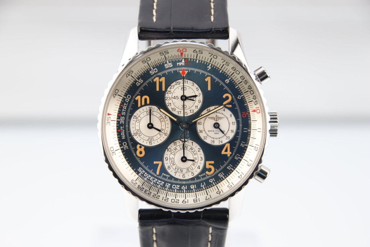 Used BREITLING Navitimer 1461 Semi - Perpetual Calendar Blue Dial A38022 - RYBrandshop