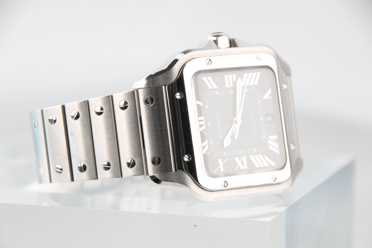 Used Cartier Santos de Cartier LM Green Dial Steel WSSA0062 - RYBrandshop